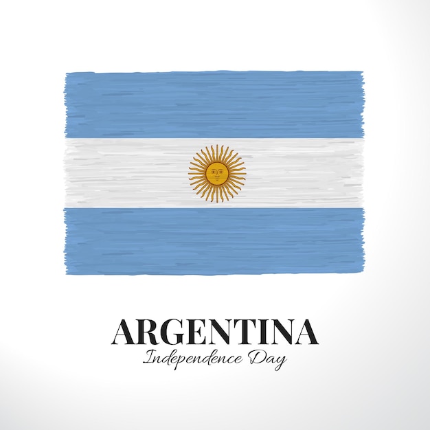 Festa dell'indipendenza dell'argentina sfondo con bandiera