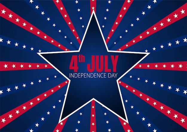 Independence day background with stars and stripes design