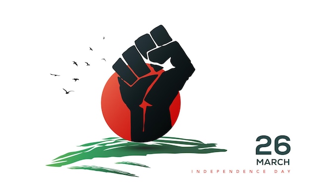 Vector independence day of bangladesh 26th march vector illustration shadhinota dibos