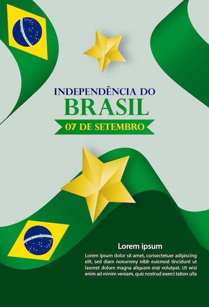 Vector independence day of brazil