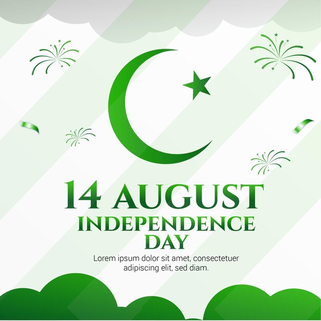 Vector independence day celebration beautiful post editable