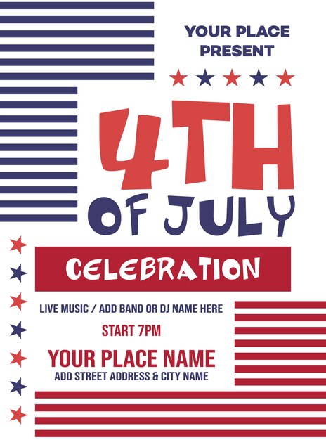 Vector independence day celebration poster flyer social media post design