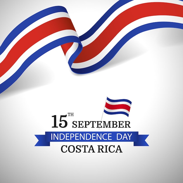 Premium Vector Independence day in costa rica.