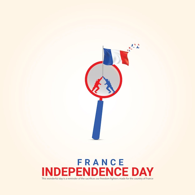 프랑스의 독립의 날 독립의 날 소셜 미디어 포스트에 대한 크리에이티브 디자인