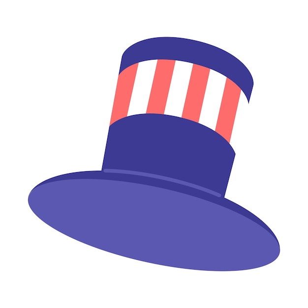 Independence day hat semi flat colour vector object