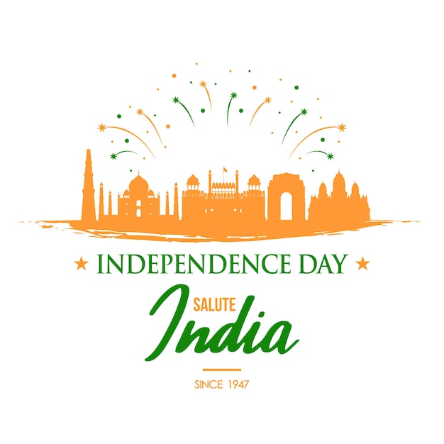 Banner di auguri per il giorno dell'indipendenza dell'india
