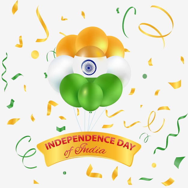 Vector independence day of india