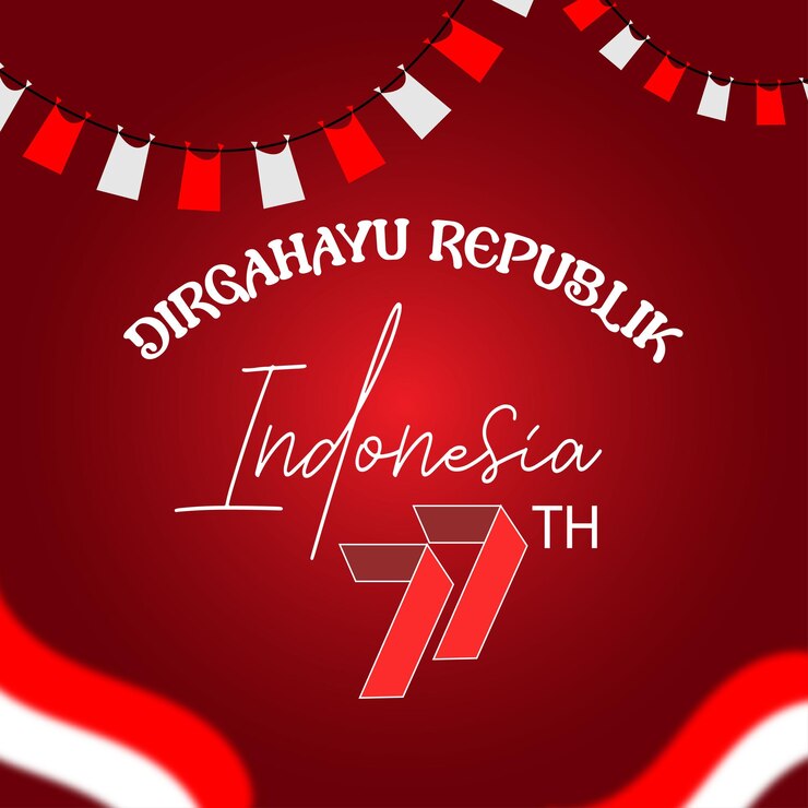 Vector independence day indonesia 77 hut ri poster template