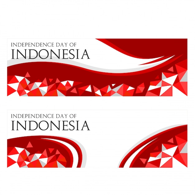 Independence day of indonesia banner template