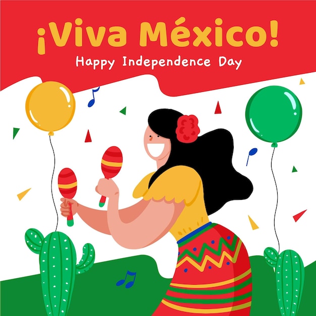 Vector independence day of mexico concept