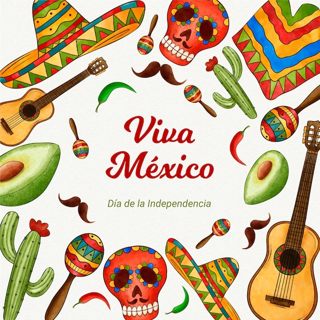 Vector independence day of mexico event