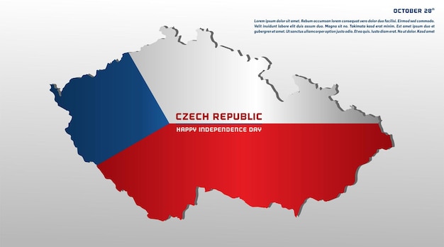 ベクトル チェコ共和国のベクトル図の独立記念日を祝う日の背景