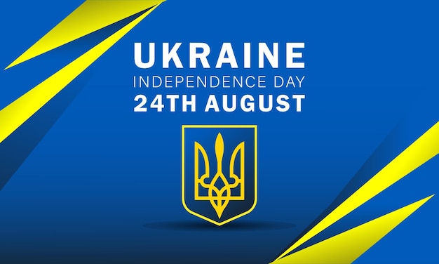 우크라이나 독립 기념일 인사말 카드 우크라이나 국경일 템플릿 디자인 번역 Quotindependent Day Of Ukraine 24th Of Augustquot