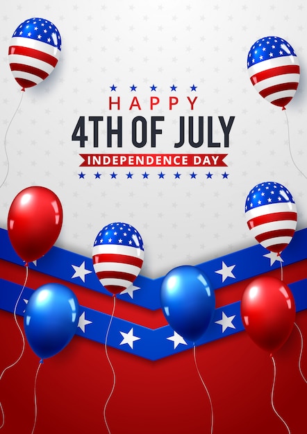 , Independence Day poster over navy ster patroon achtergrond ,.