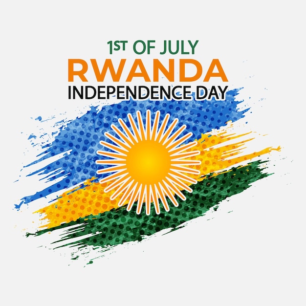 Independence day of rwanda illustration background