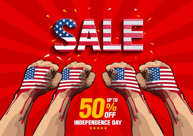 Independence day sale vector