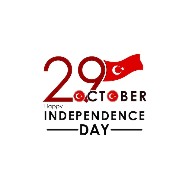 Vector independence day of turkey 29 october 2022