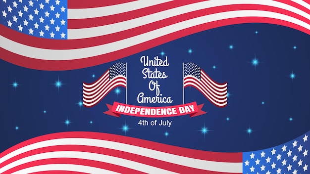 Independence day of the United States of America background Vector illustration