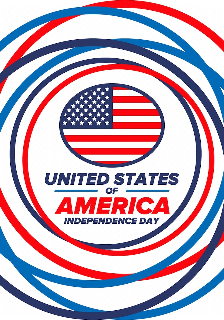 Vector independence day in united states of america the fourth of july july 4 american flag vector art
