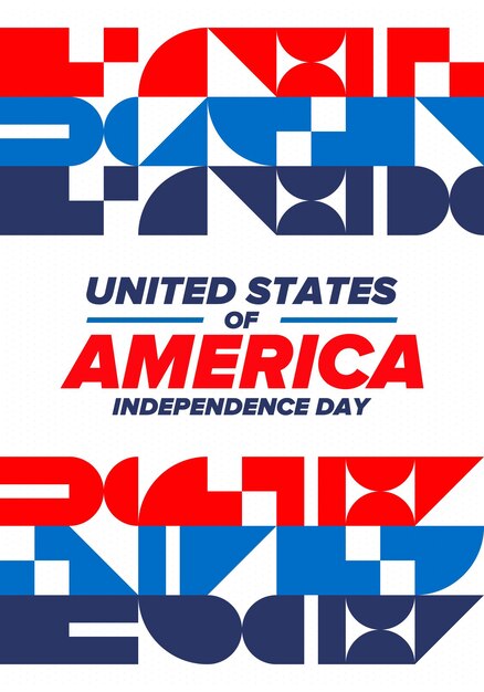 Vettore giorno dell'indipendenza negli stati uniti d'america il 4 luglio 4 luglio bandiera americana arte vettoriale