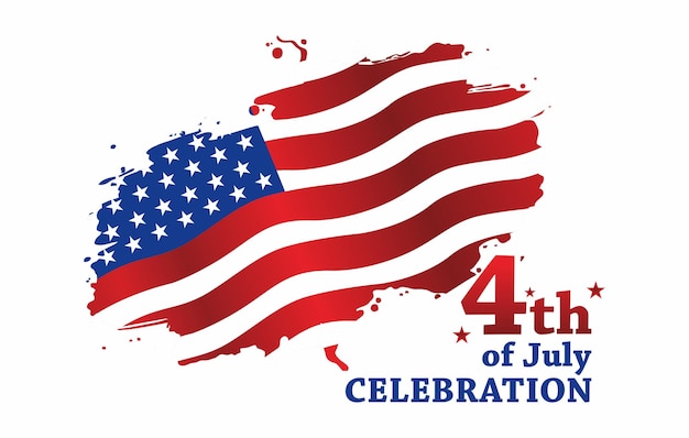 Independence day of the usa 4 th july Free Vector 01