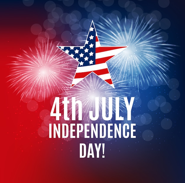 Independence day in usa background. can be used as banner or pos