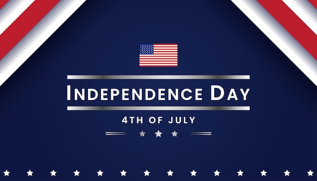 Independence day USA banner template design 4th of July celebration