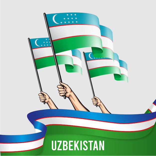 Vector independence day uzbekistan