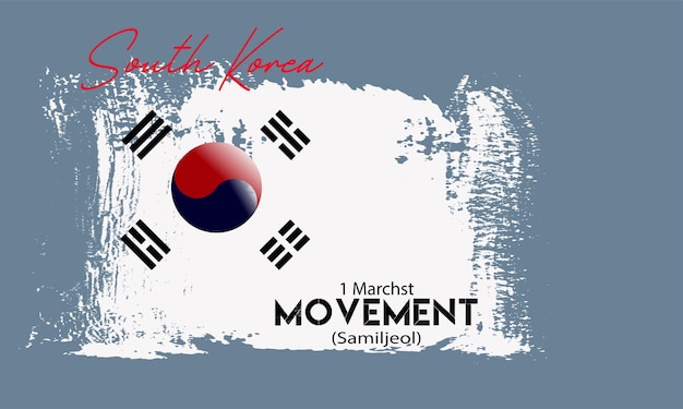 Independence Movement Day (Samiljeol) vector illustration. Happy South Korean Independence Movement.