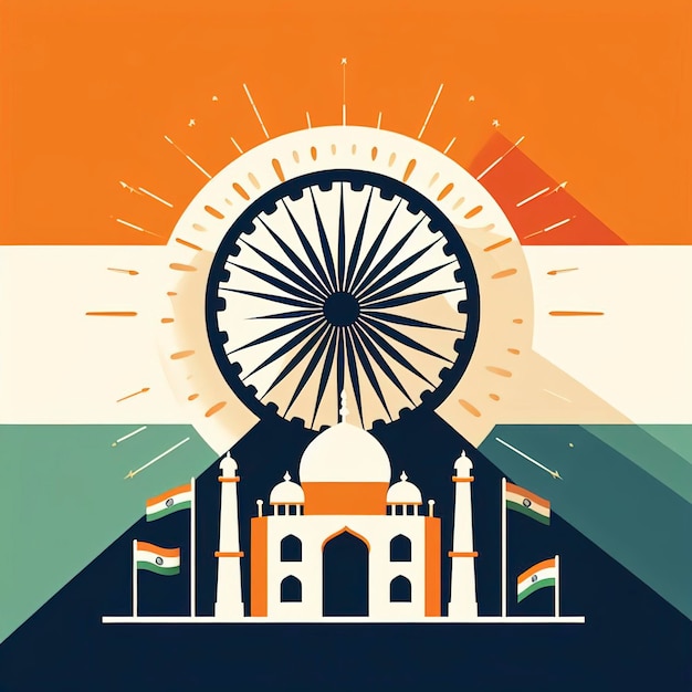 Independence and republic day vector illustration