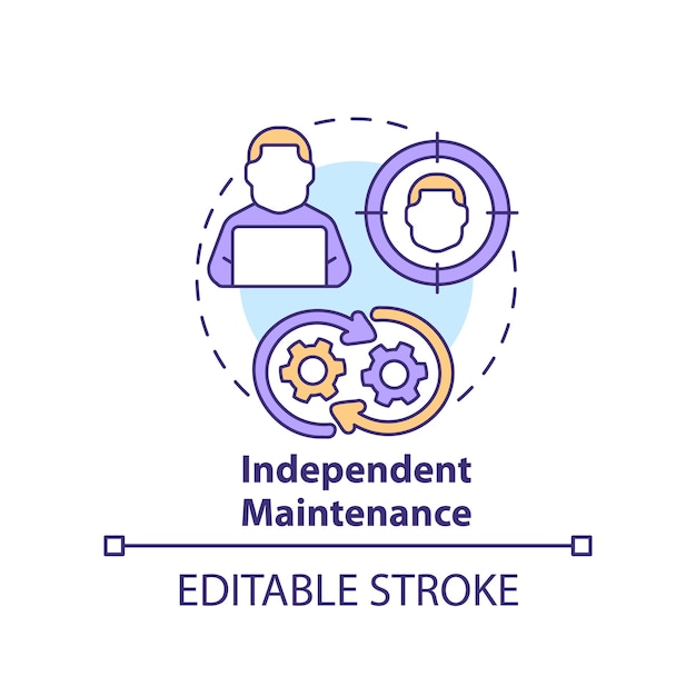 Independent maintenance concept icon