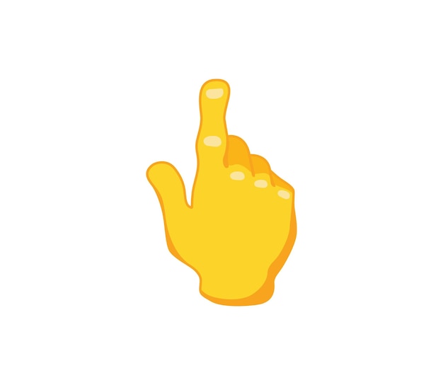 Vector index finger pointing up emoji gesture vector isolated icon illustration index finger pointing up