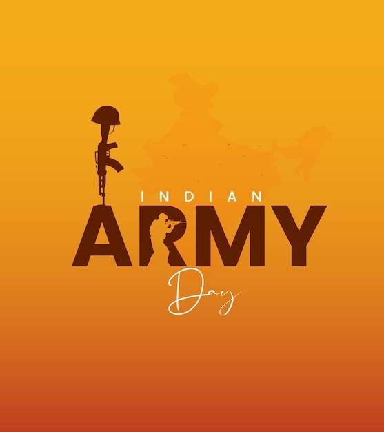 Vector india army day army day creative design for social media ads