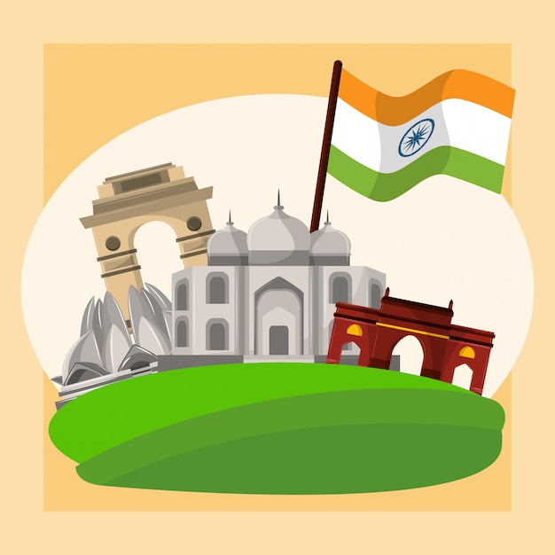 Vector india culture and travel