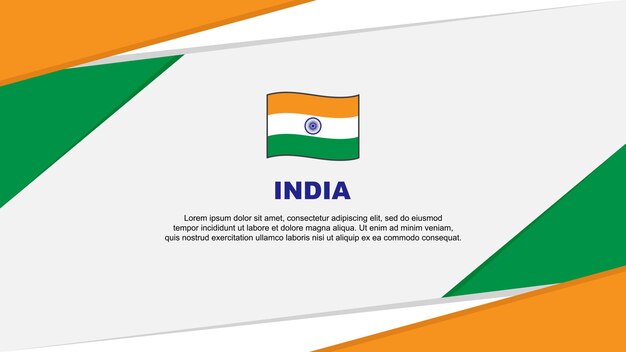 India Flag Abstract Background Design Template India Independence Day Banner Cartoon Vector Illustration India Background