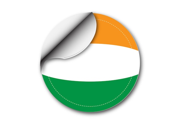 Vector india flag in circle shape