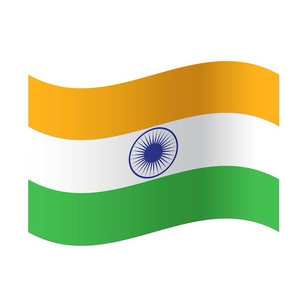 Colori ufficiali della bandiera indiana e proporzioni corrette bandiera nazionale dell'india illustrazione vettoriale eps1