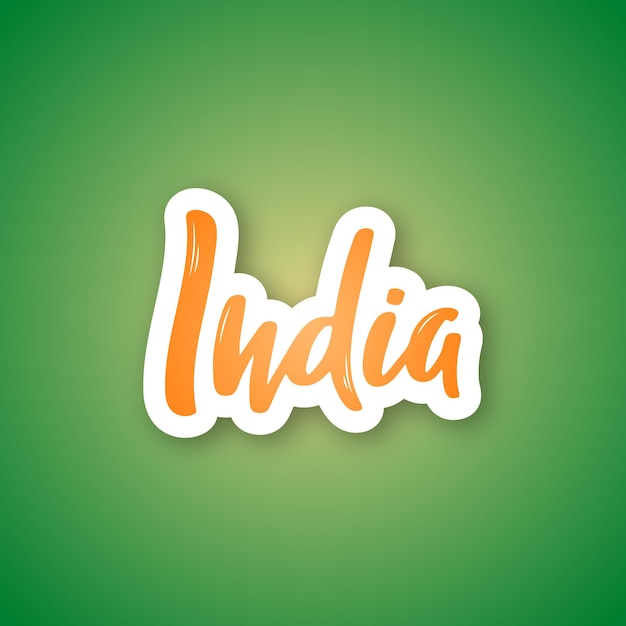 India handgetekende belettering zin