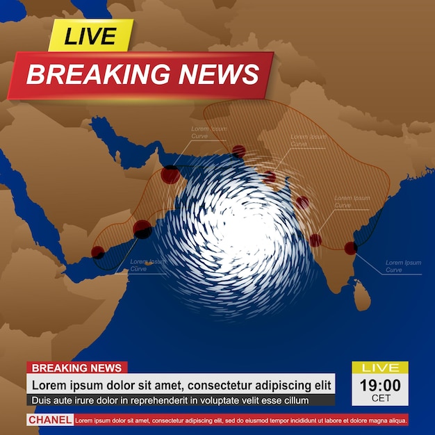 India hurricane news background