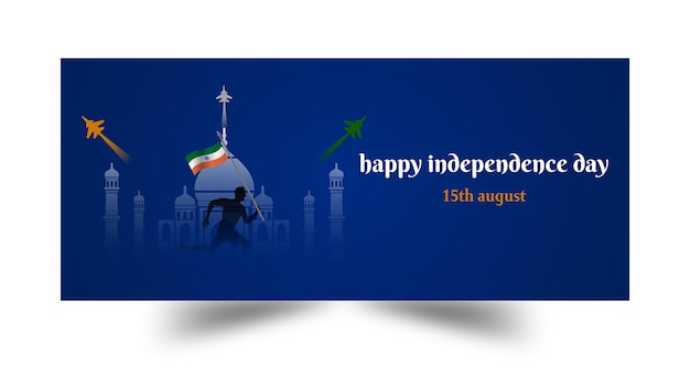 Vector india independence day banner vector illustration of 15th august banner designposter template