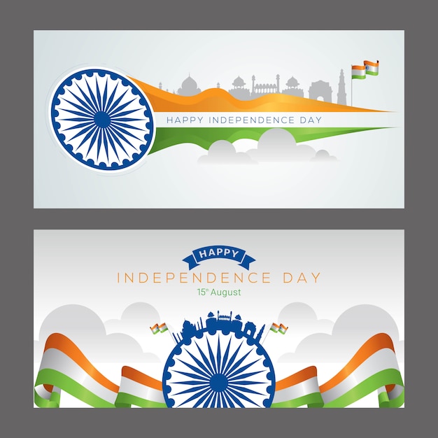 インド独立記念日のグリーティングカード