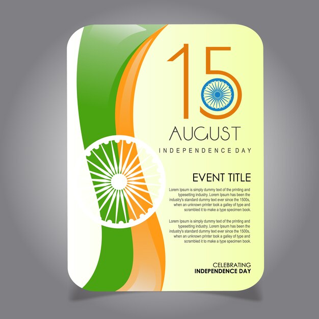 Vector india independence day template