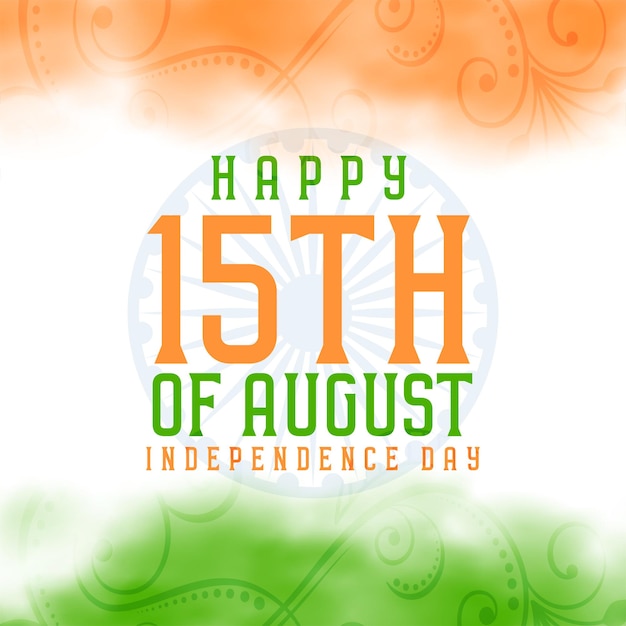Vector india independence post design vector typography