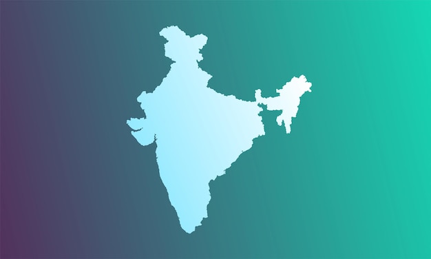 india map background with blue and green gradient