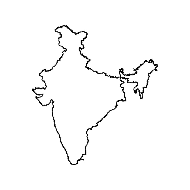 インドの地図アイコン