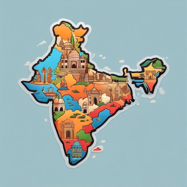 India map vector background