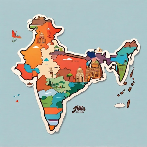 India map vector background