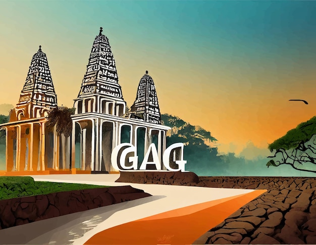 Vector india monuments vector illustration