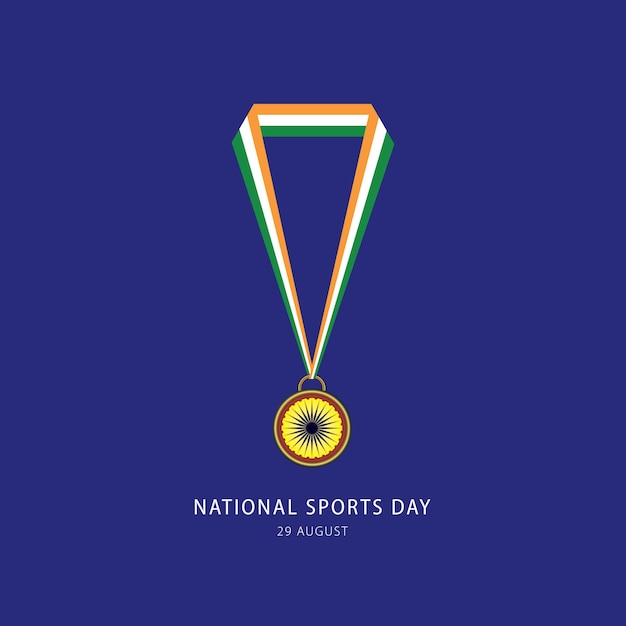 India Nationaal Sportconcept. Indiase sportkampioenschappen medaille Premium Vector