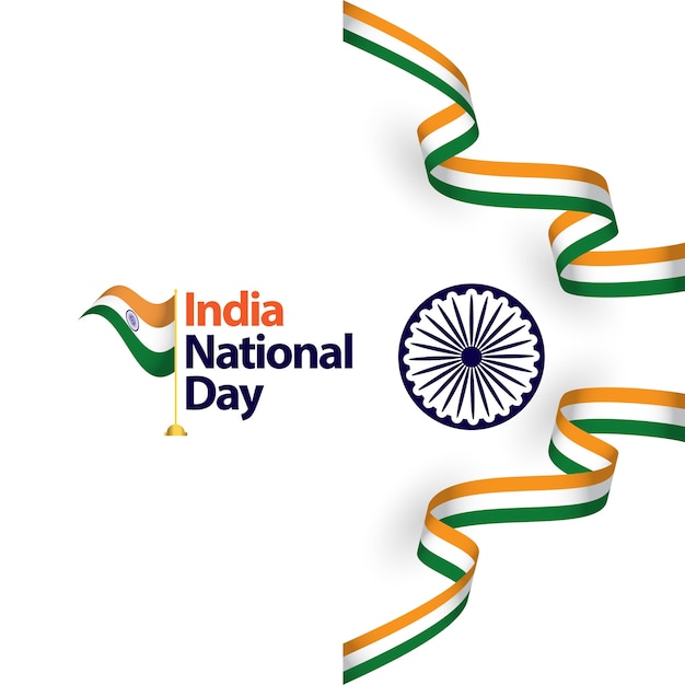 Vector india national day vector template design illustration